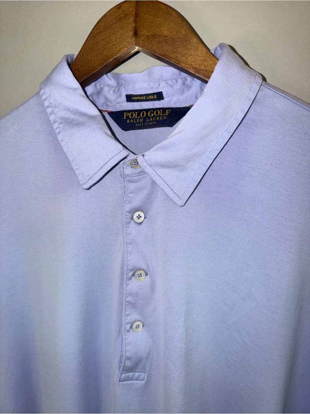 Polo Golf Ralph Lauren Pima Cotton Lisle Polo XXL Lavender Emerald Coast Logo